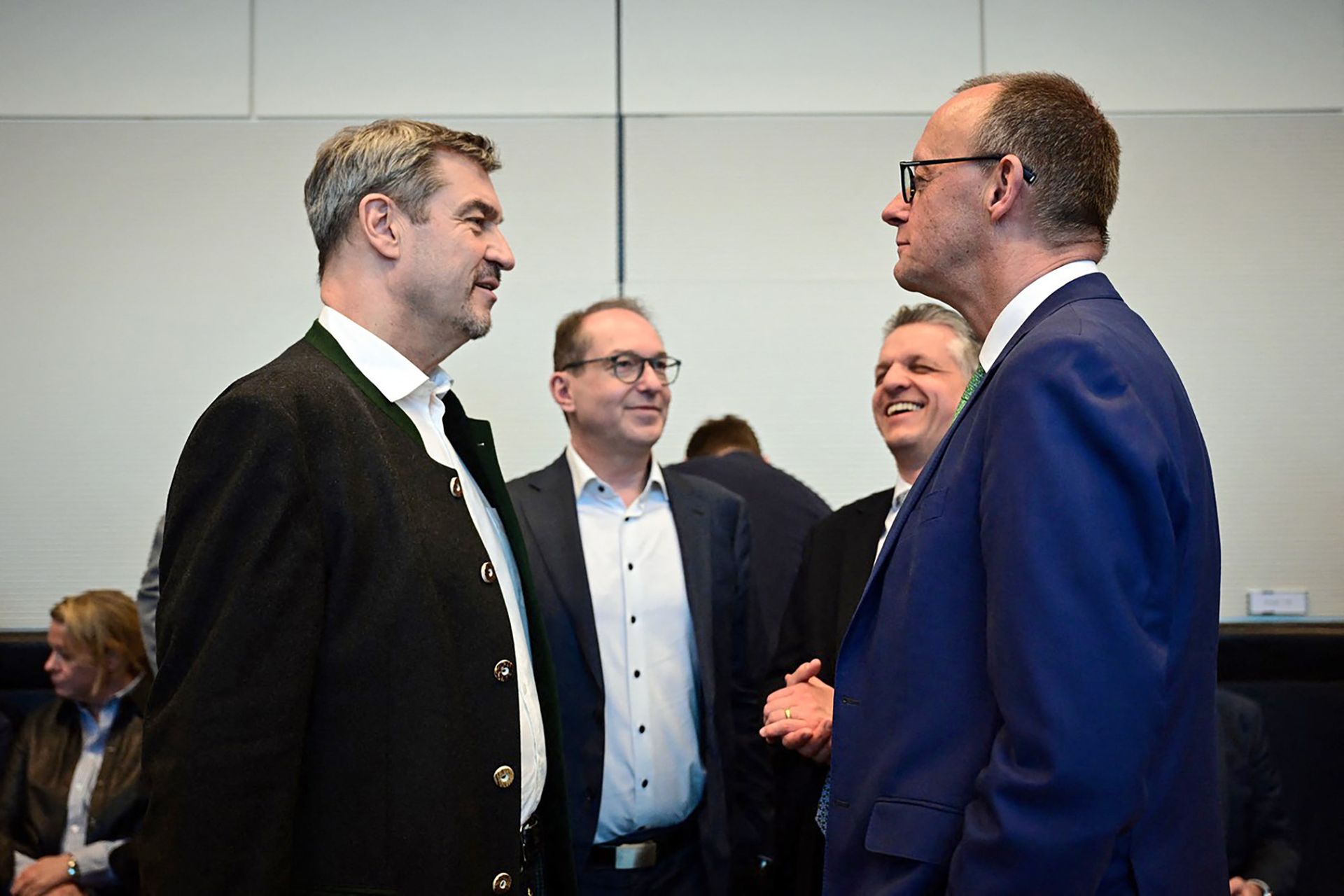 Thorsten Frei, šéf poslanců CDU, a pravděpodobný budoucí premiér Friedrich Merz