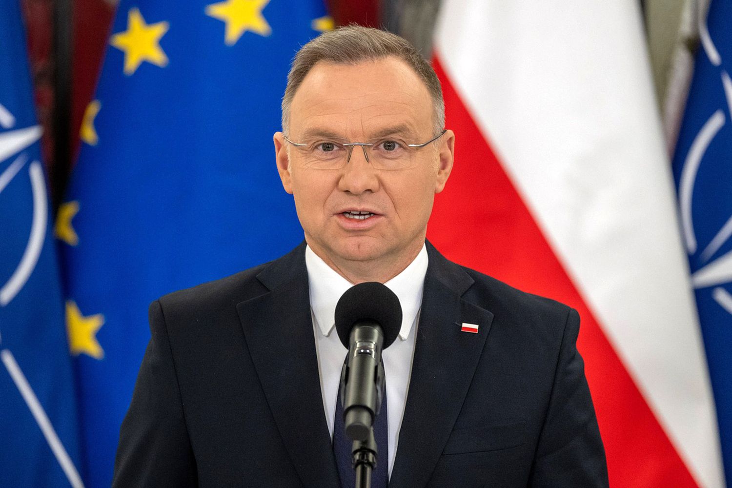 PRESS CONFERENCE OF THE PRESIDENT OF POLAND ANDRZEJ DUDA IN WARSAW