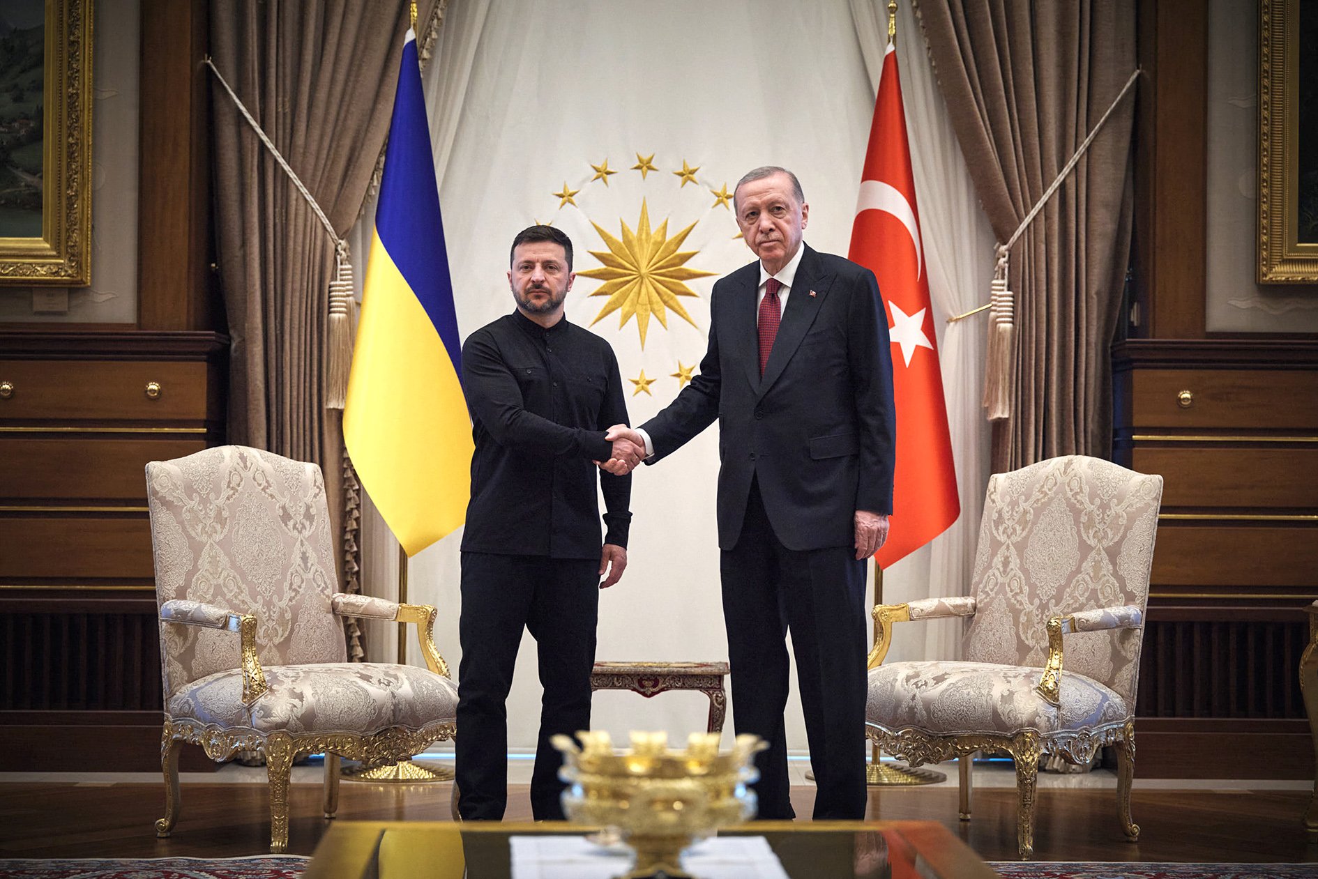 Zelenskyj s tureckým prezidentem Erdoğanem
