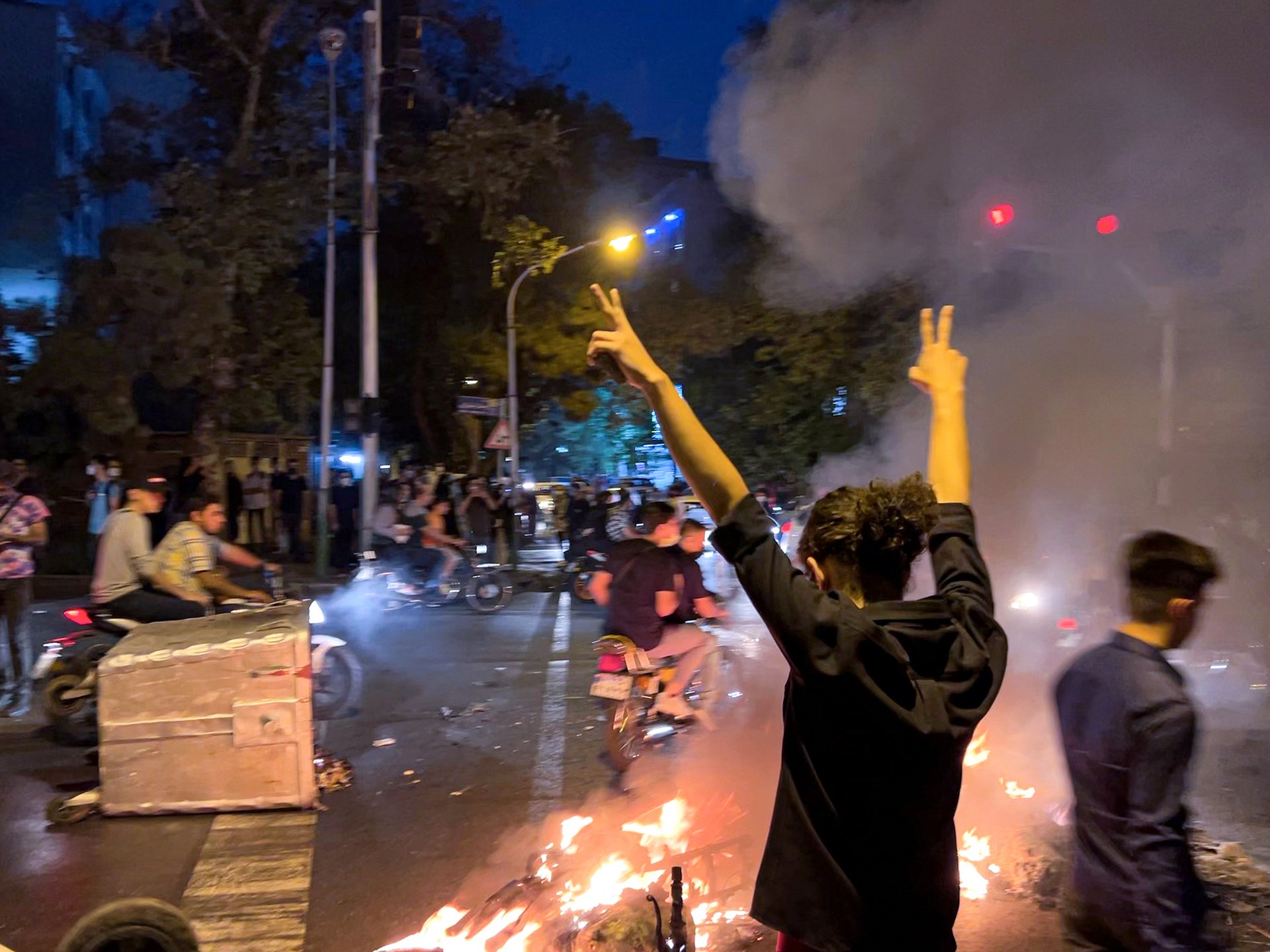 Demonstrace po smrti Mahsu Amíní; Teherán, 2022