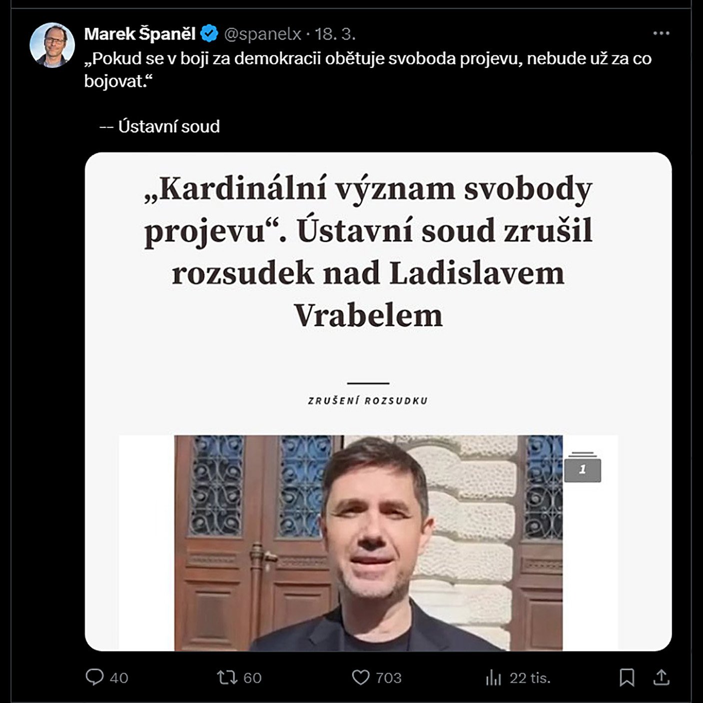 ... několikrát denně píše na sociální síť X 
