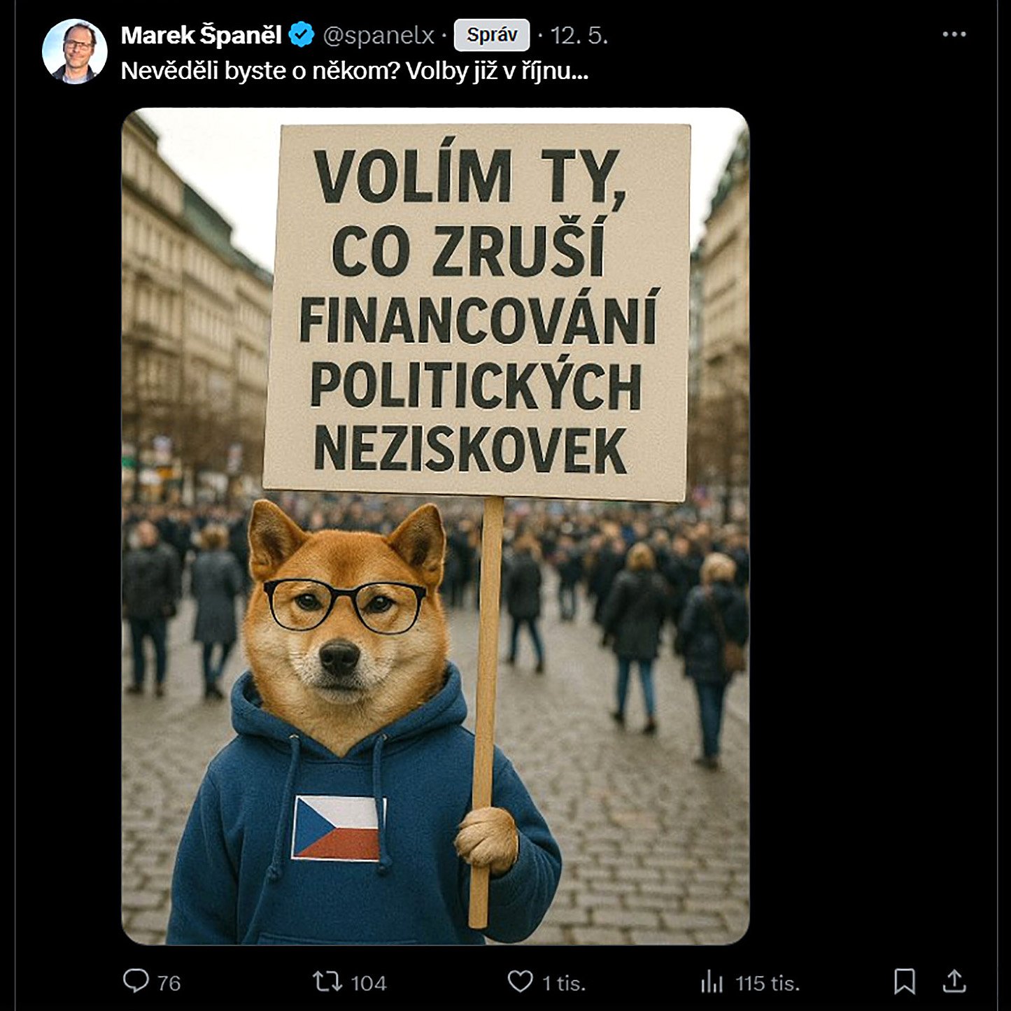 Španěl své názory na společnost... 