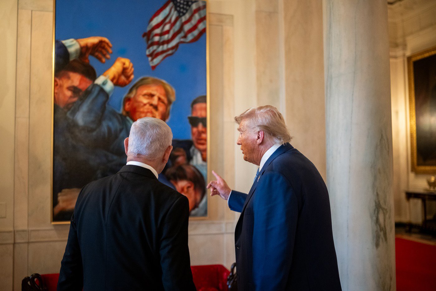 Šedesátidenní příměří je na dohled. (Benjamin Netanjahu s Donaldem Trumpem v Bílém domě)