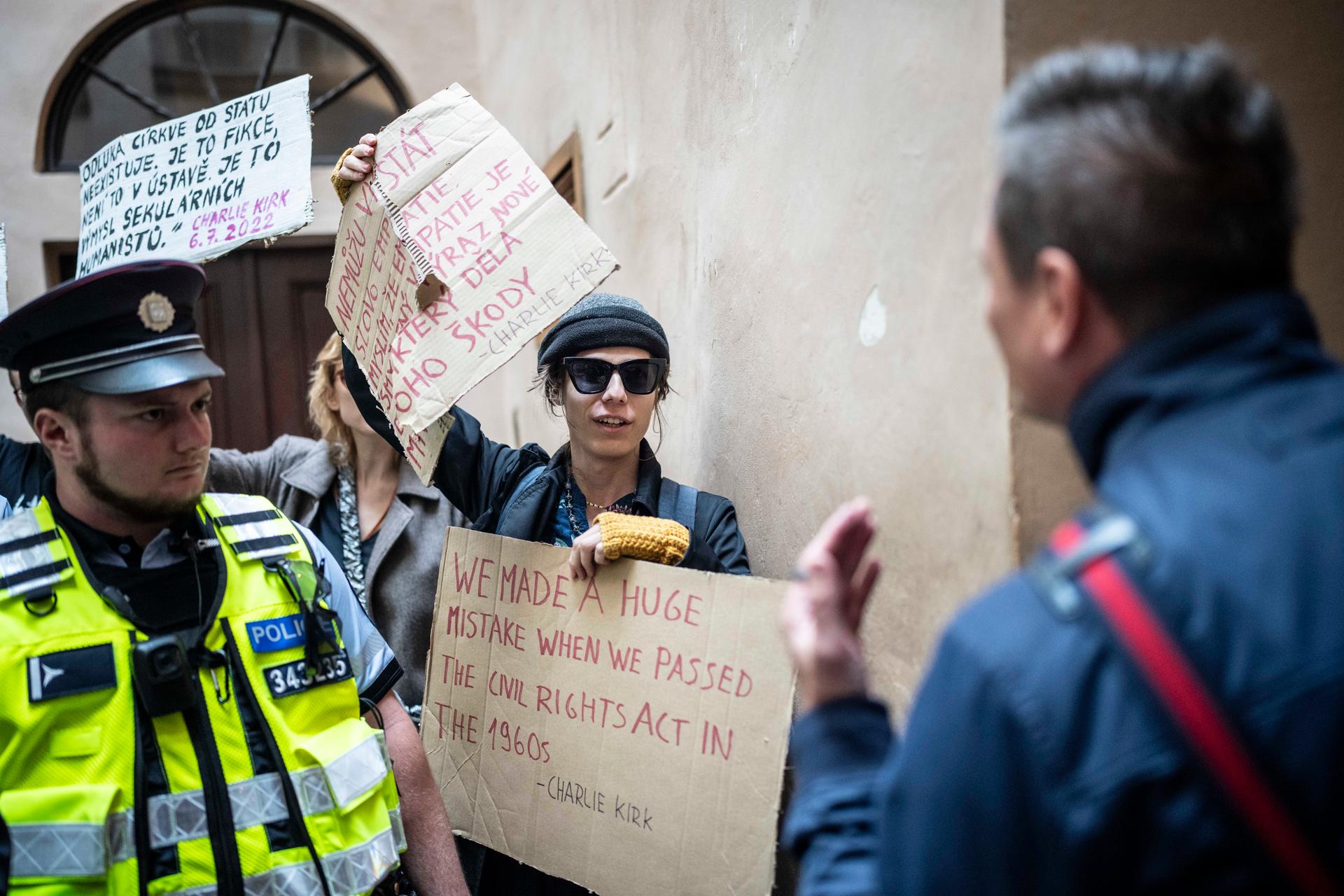 Mše svatá za Charlie Kirka, Praha, 16.9. 2025
