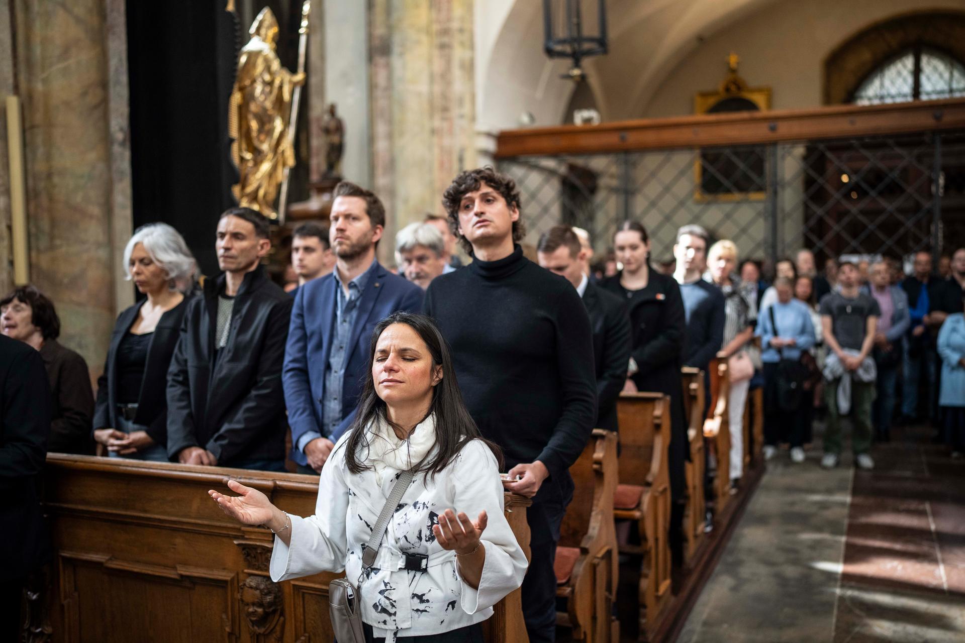 Mše svatá za Charlie Kirka, Praha, 16.9. 2025