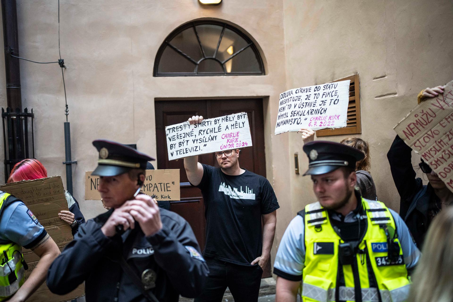 Mše svatá za Charlie Kirka, Praha, 16.9. 2025