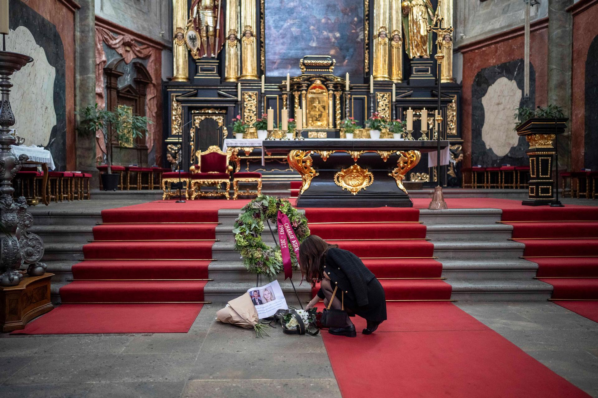 Mše svatá za Charlie Kirka, Praha, 16.9. 2025