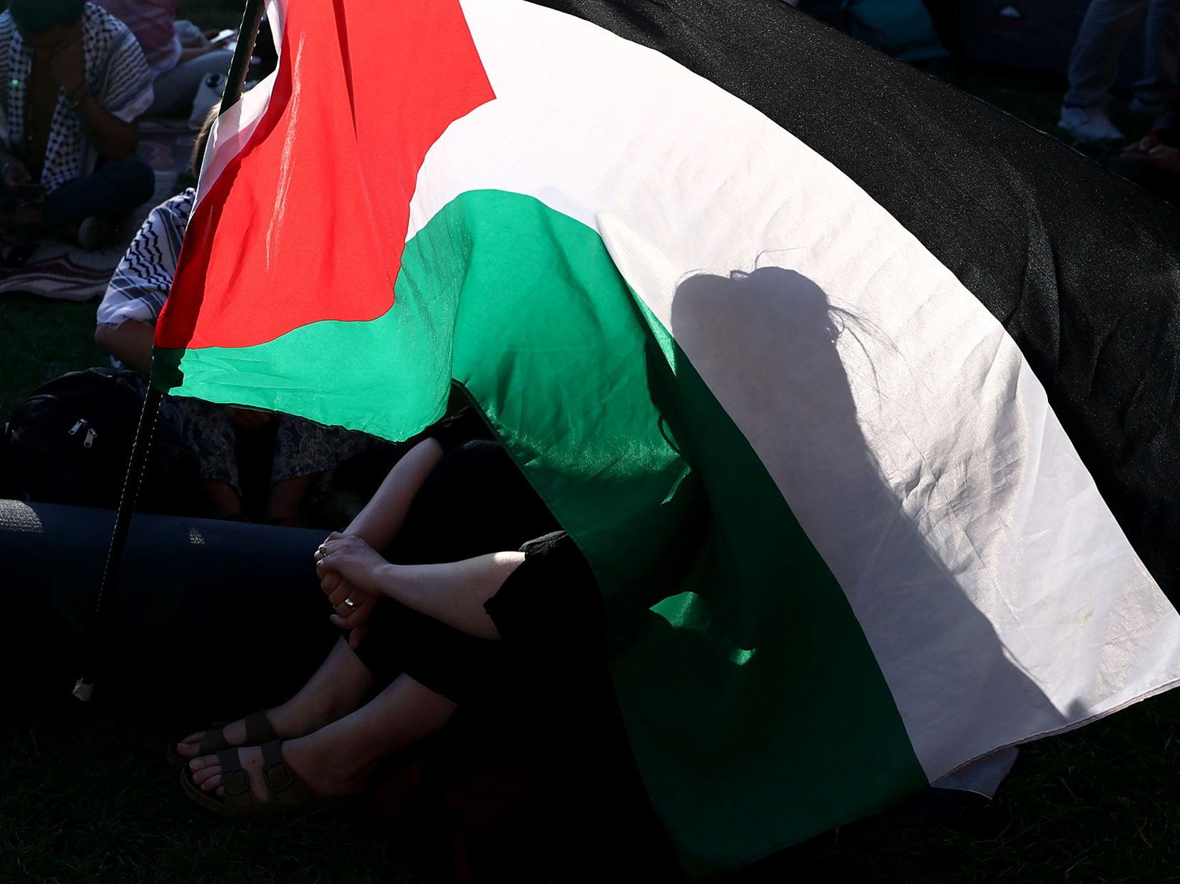 Pro-Palestine activists set up protest camp at a university in Munich