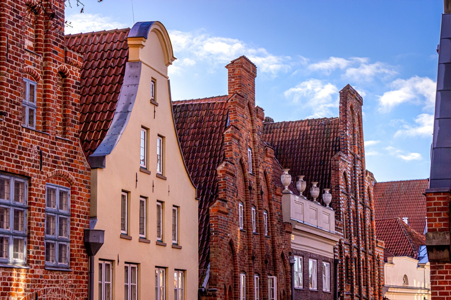 Lübeck: Cihlové štíty domů