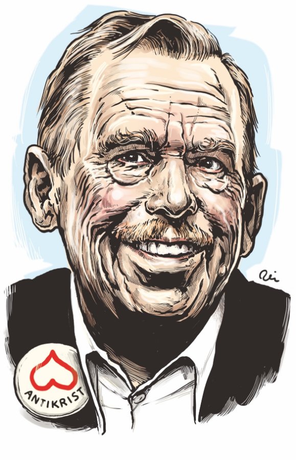 Václav Havel – ilustrace Pavla Reisenauera, Respekt 51/2012