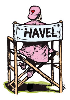 Václav Havel – ilustrace Pavla Reisenauera, Respekt 14/2011